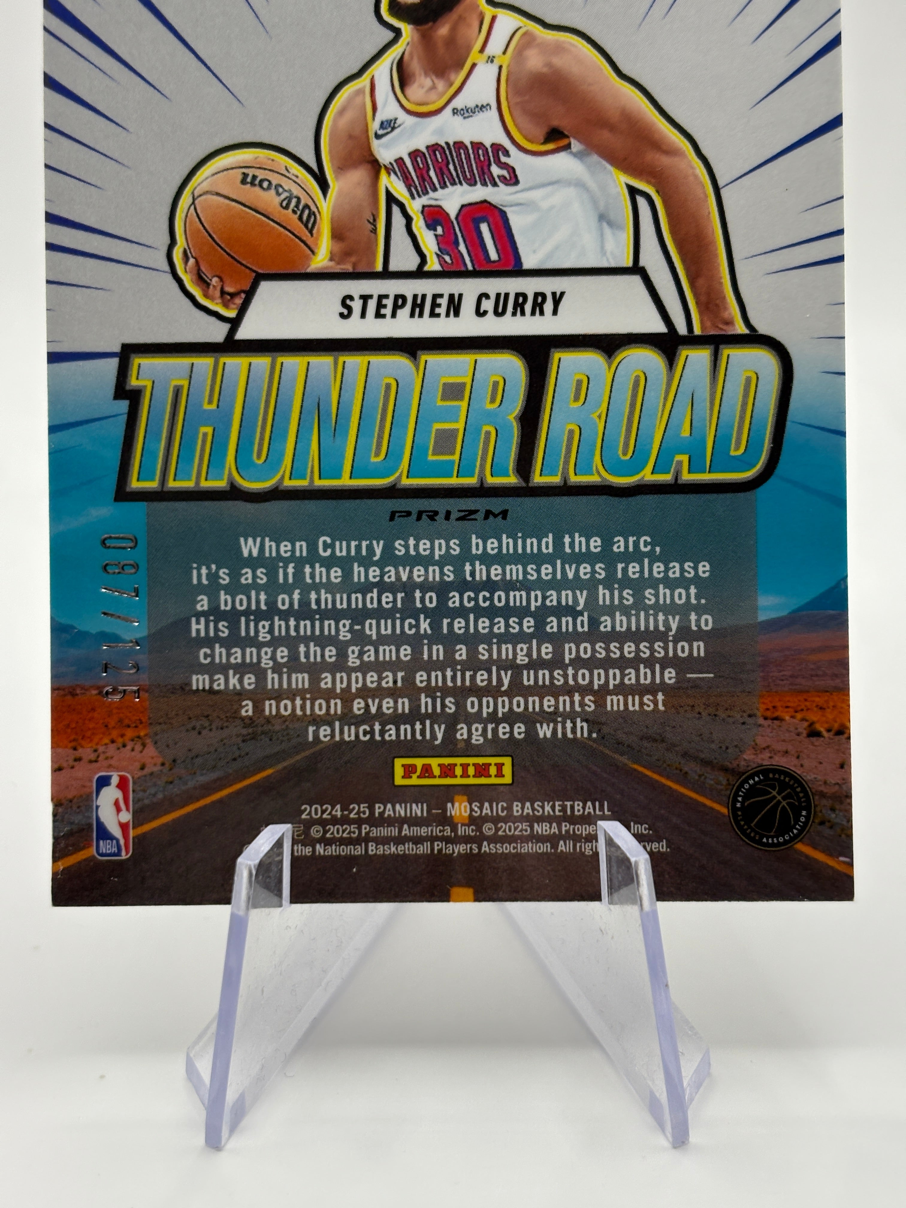 2024-25 Panini Mosaic Thunder Road Ice Mosaic Prizm /125 Stephen Curry #5 FRENLY BRICKS - Open 7 Days